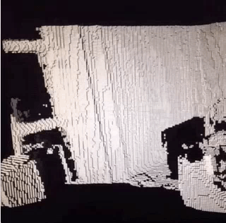 Point Cloud Kinect animation.